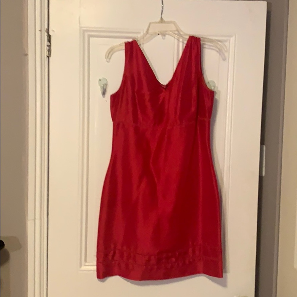 Lovely Red Silk Sheath Dress